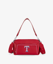 MLB Texas Rangers Shoulder Bag with Crossbody Strap