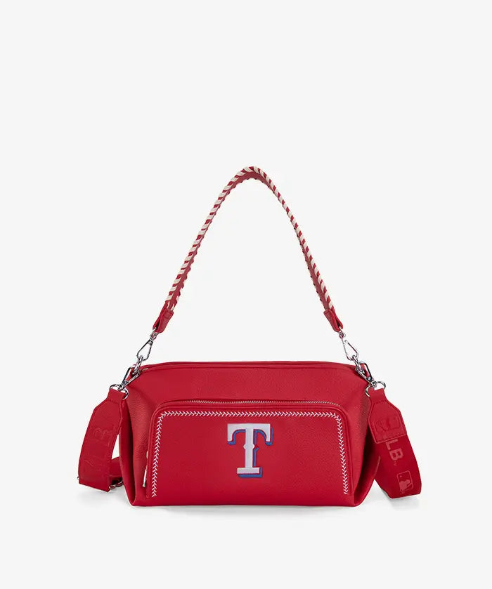 MLB Texas Rangers Shoulder Bag with Crossbody Strap