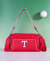 MLB Texas Rangers Shoulder Bag with Crossbody Strap