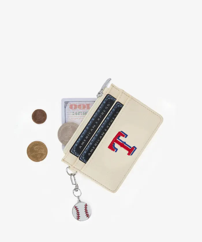 MLB Texas Rangers Card Holder with Baseball Charm