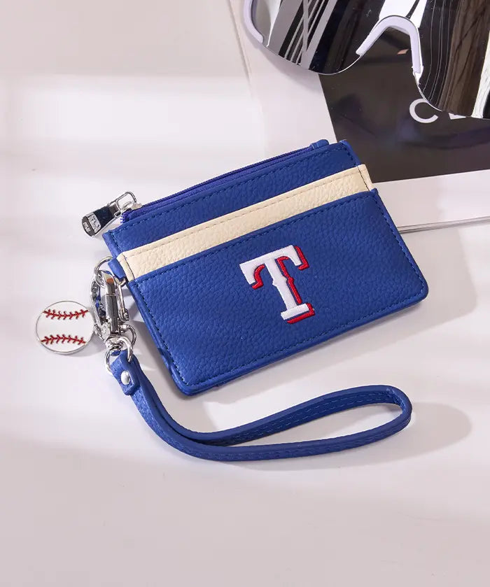 MLB Texas Rangers Card Holder with Baseball Charm