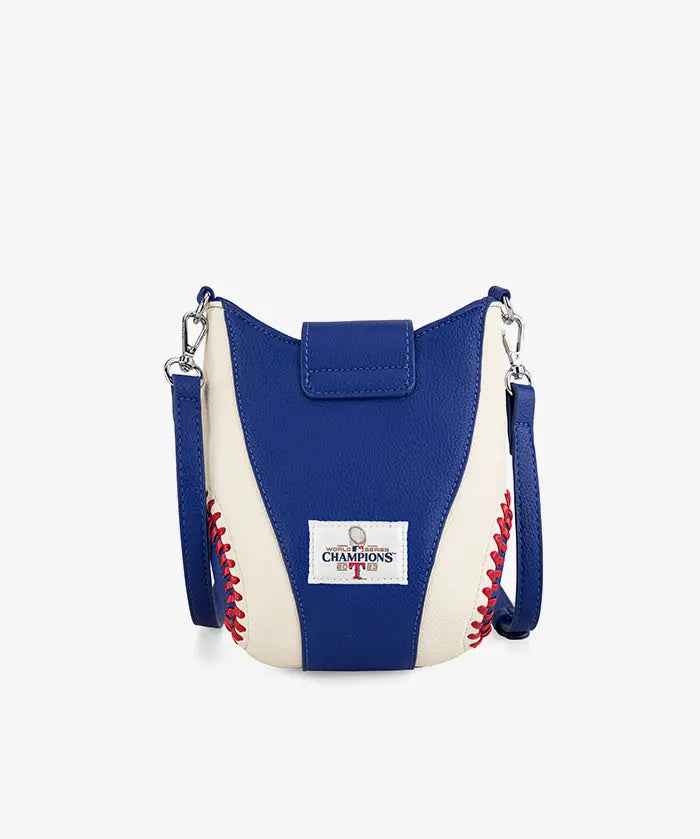 MLB Texas Rangers Crossbody Bag With Baseball Seam