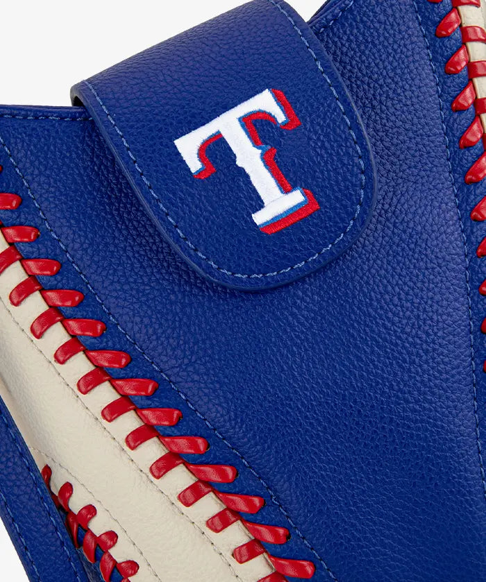 MLB Texas Rangers Crossbody Bag With Baseball Seam