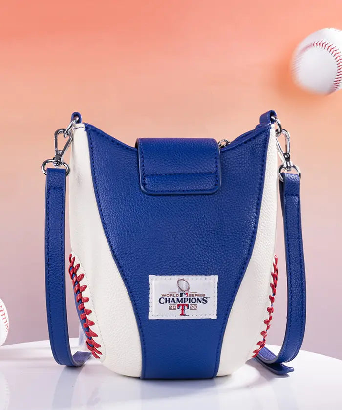 MLB Texas Rangers Crossbody Bag With Baseball Seam