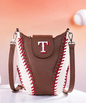 MLB Texas Rangers Crossbody Bag With Baseball Seam