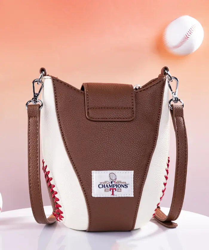MLB Texas Rangers Crossbody Bag With Baseball Seam