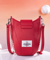 MLB Texas Rangers Crossbody Bag With Baseball Seam