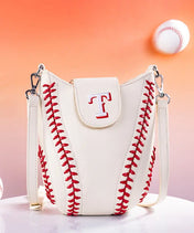 MLB Texas Rangers Crossbody Bag With Baseball Seam