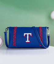 MLB Texas Rangers Leather Crossbody Purse