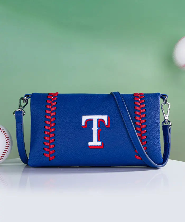 MLB Texas Rangers Leather Crossbody Purse