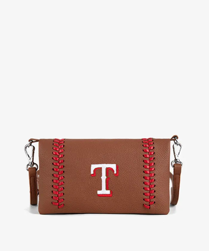 MLB Texas Rangers Leather Crossbody Purse