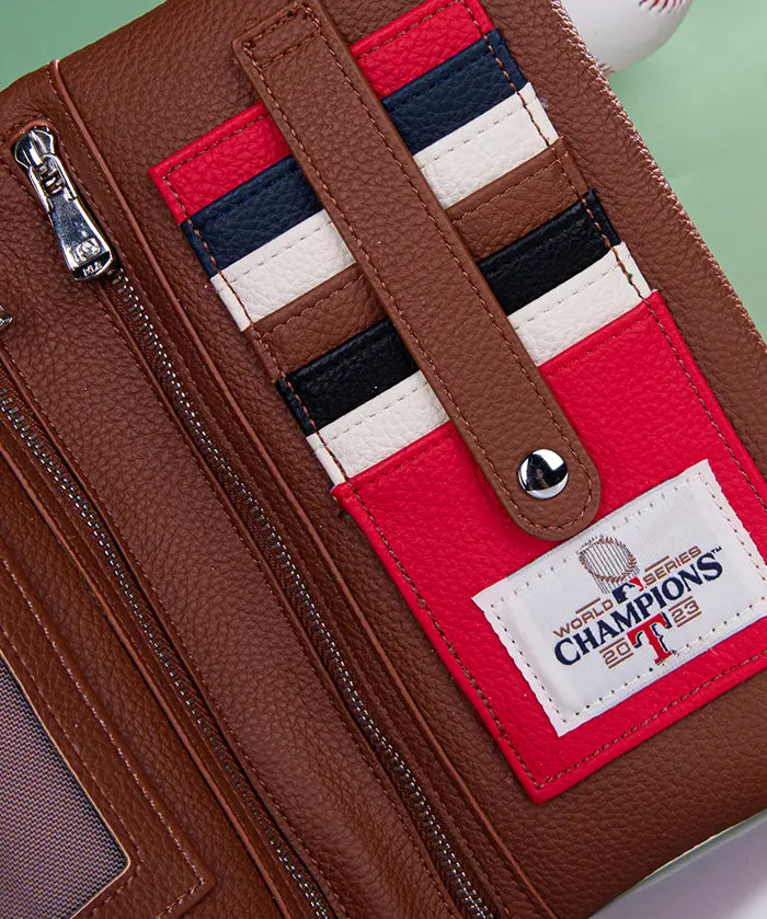 MLB Texas Rangers Leather Crossbody Purse