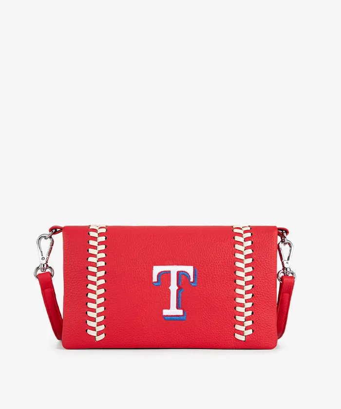 MLB Texas Rangers Leather Crossbody Purse