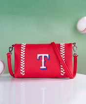 MLB Texas Rangers Leather Crossbody Purse