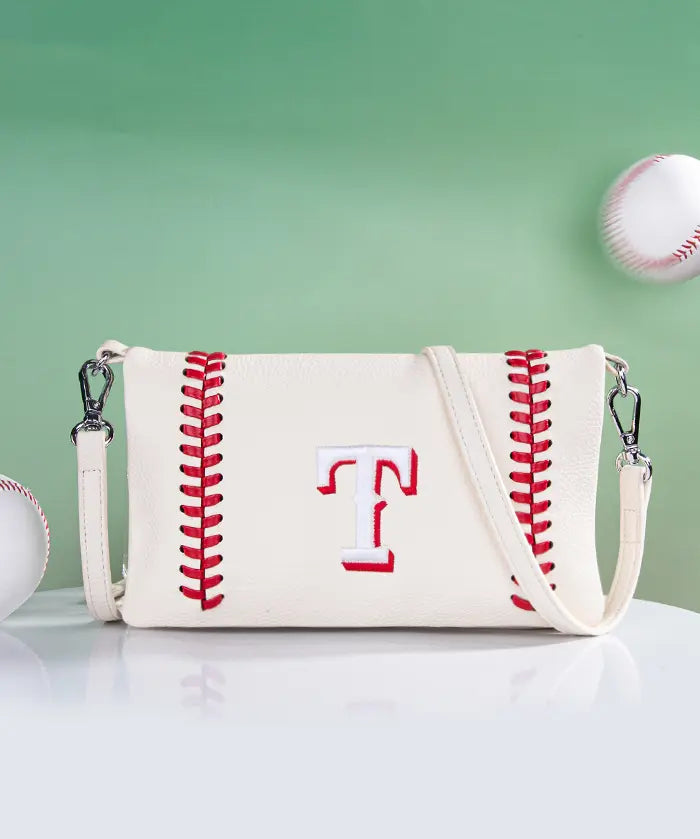 MLB Texas Rangers Leather Crossbody Purse