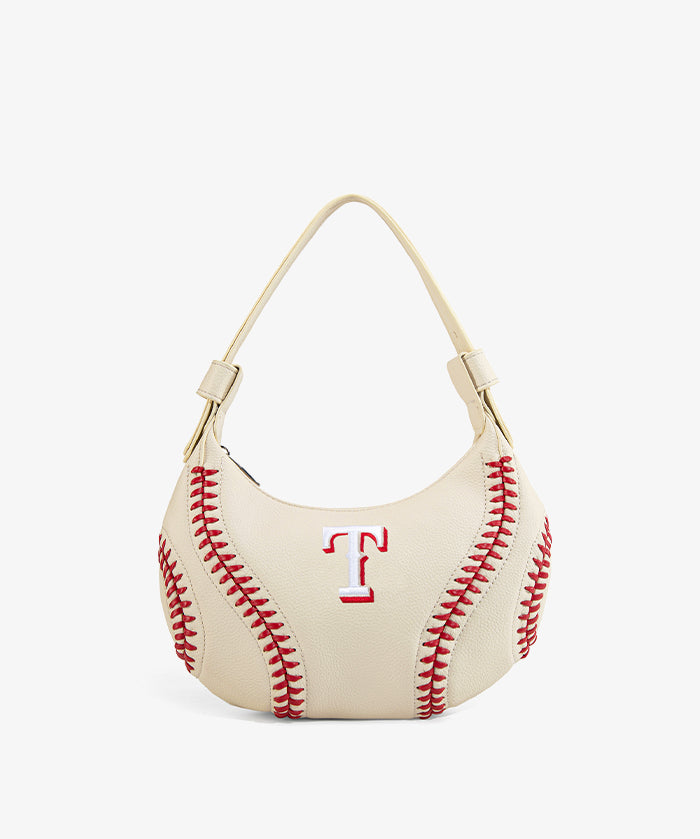 MLB Texas Rangers Team Hobo Bag With Baseball Seams