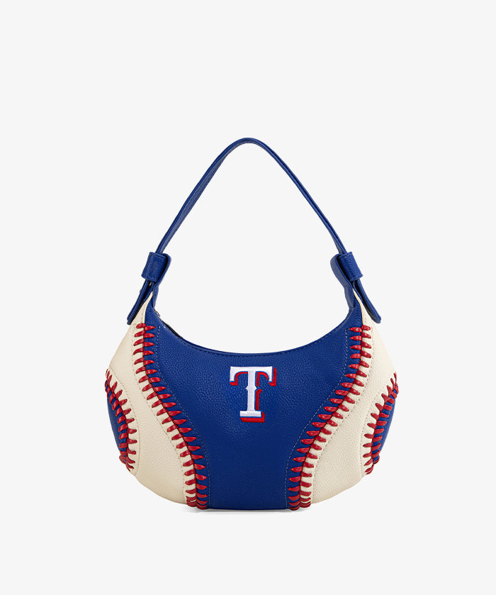 MLB Texas Rangers Team Hobo Bag With Baseball Seams