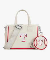 MLB Texas Rangers Tote Bag with Baseball Coin Pouch