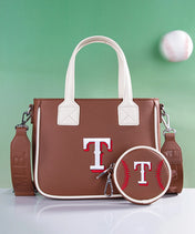MLB Texas Rangers Tote Bag with Baseball Coin Pouch