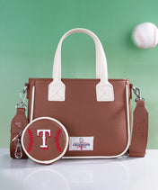 MLB Texas Rangers Tote Bag with Baseball Coin Pouch