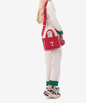 MLB Texas Rangers Tote Bag with Baseball Coin Pouch