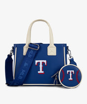 MLB Texas Rangers Tote Bag with Baseball Coin Pouch