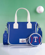 MLB Texas Rangers Tote Bag with Baseball Coin Pouch