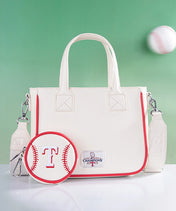 MLB Texas Rangers Tote Bag with Baseball Coin Pouch