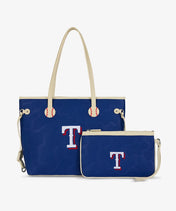 MLB Texas Rangers Tote Bag with Wristlet Wallet
