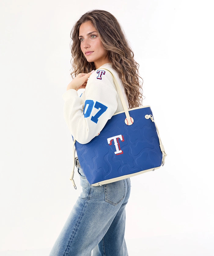 MLB Texas Rangers Tote Bag with Wristlet Wallet