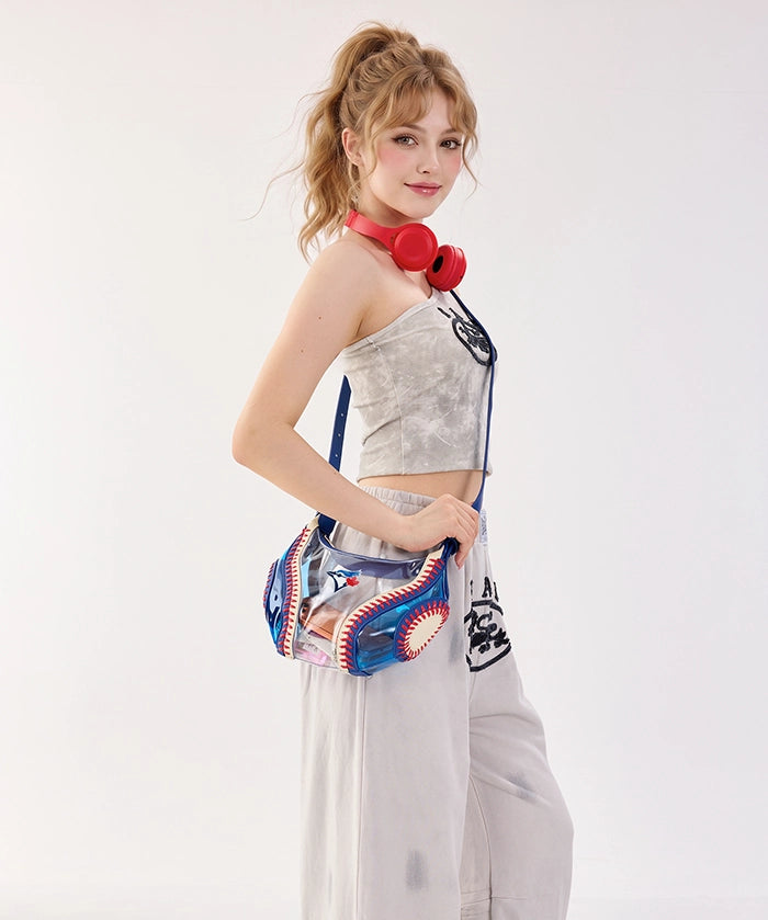 MLB Toronto Blue Jays Clear Stitch Hobo - Curveball