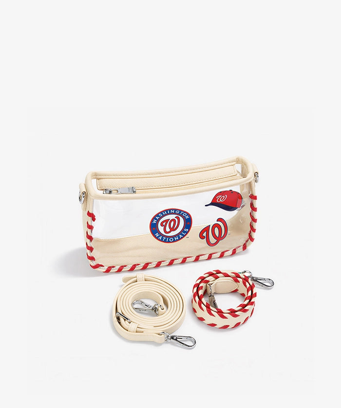 MLB Washington Nationals Clear Bag with Baseball Stitch