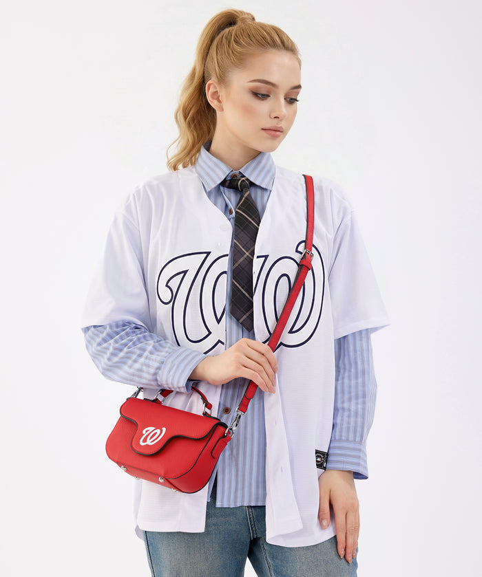 MLB Washington Nationals Flap Crossbody Bag with Top Handle