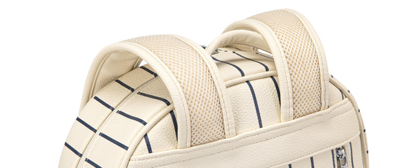 SOFT, PADDED SHOULDER STRAPS.