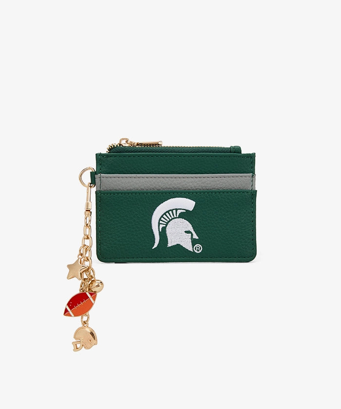 Michigan State Spartans Card Holder with Football Charm