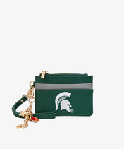 Michigan State Spartans Card Holder with Football Charm