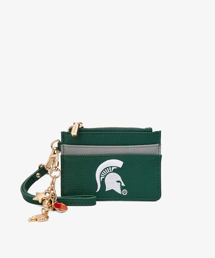Michigan State Spartans Card Holder with Football Charm