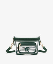 Michigan State Spartans Clear Crossbody Bag