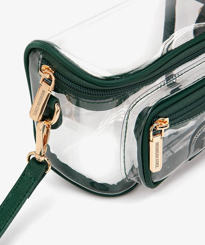 Michigan State Spartans Clear Crossbody Bag