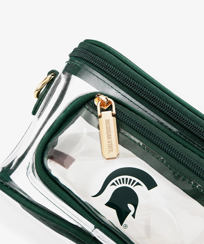 Michigan State Spartans Clear Crossbody Bag