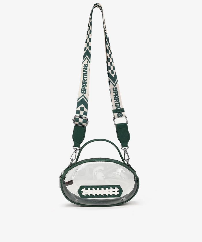 Michigan State Spartans Football Clear Crossbody Bag