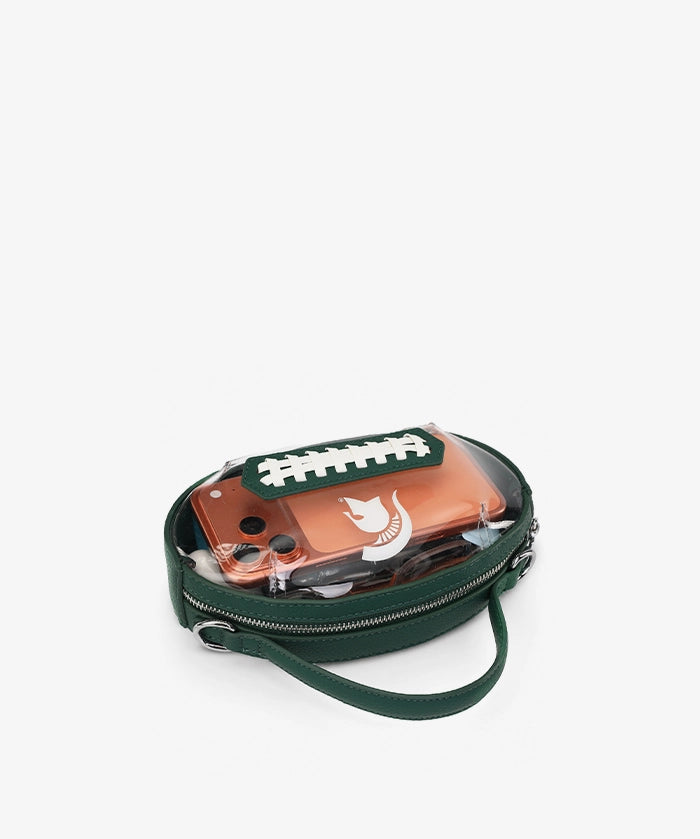 Michigan State Spartans Football Clear Crossbody Bag