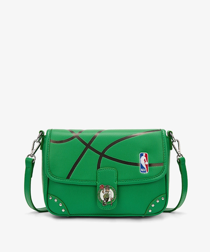 NBA Boston Celtics Basketball Flap Crossbody Bag