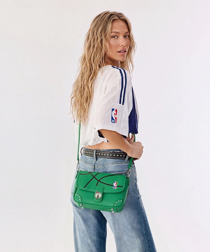 NBA Boston Celtics Basketball Flap Crossbody Bag