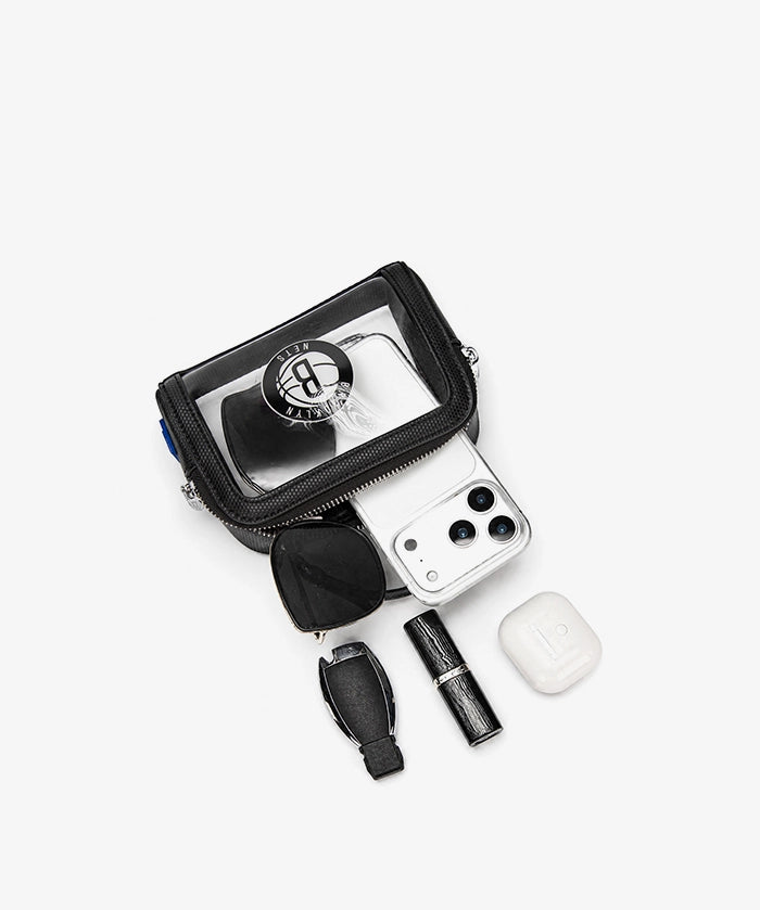 NBA Brooklyn Nets Mini Clear Crossbody Bag