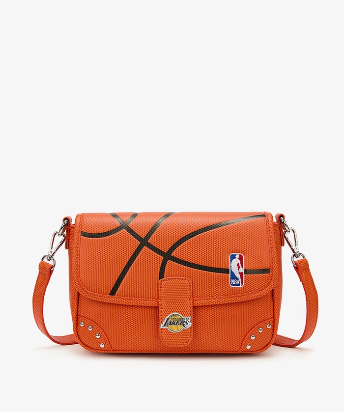 NBA Los Angeles Lakers Basketball Flap Crossbody Bag