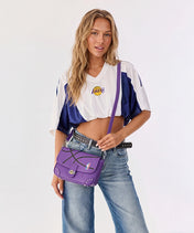 NBA Los Angeles Lakers Basketball Flap Crossbody Bag