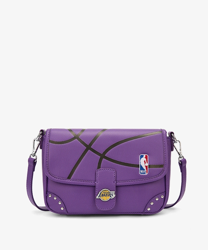 NBA Los Angeles Lakers Basketball Flap Crossbody Bag