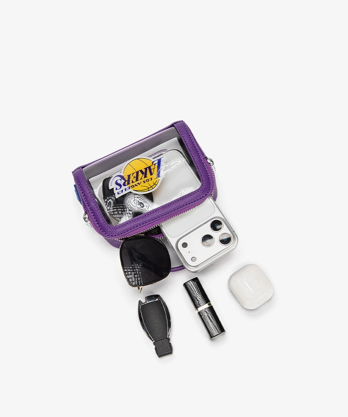 NBA Los Angeles Lakers Mini Clear Crossbody Bag