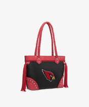 NFL Arizona Cardinals Braided Tassel Rivet Tote Bag (Pre-Order)
